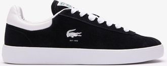 Lacoste Womens Baseshot Trainers in Black-White Leather - Size UK 5.5