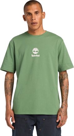 Timberland T-Shirt TIMBERLAND Print Stack Logo Short Sleeve Tee, Herren, Gr. XXL, myrtle, Single Jersey, Obermaterial: 100% Baumwolle, Rundhals, Shirts T-Shirt, 