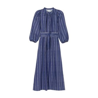 APOF Maya Dress - Dames - Casual kleedjes - Blauw - L - Katoen - Kleedjes