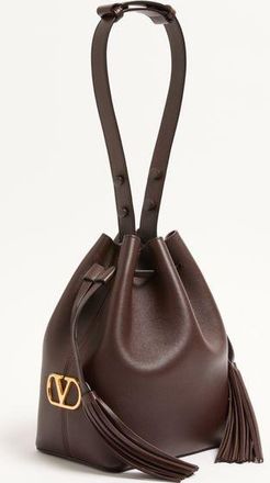 Valentino Garavani Borsa A Secchiello Media Valentino Garavani So Seau In Pelle Donna MARRONE UNI