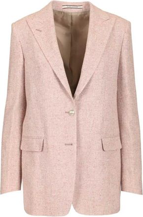 Tagliatore Bertha Single-breasted Blazer - Dames - Blazers - Roze - S - Katoen - Jassen