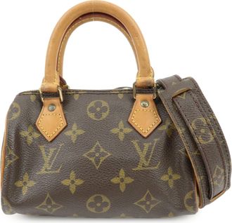Louis Vuitton Speedy Mini Hl Monogram Canvas Brown Canvas Handbag (Pre-Owned)