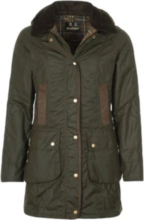 Barbour Bower Wax Jacket - Dames - Zomerjassen - Groen - XL - Katoen - Jassen