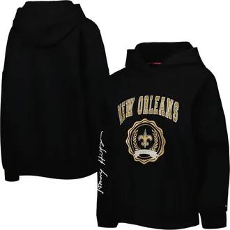 Tommy Hilfiger Womens Tommy Hilfiger Black New Orleans Saints Becca Drop Shoulder Pullover Hoodie at Nordstrom, Size Xx-Large