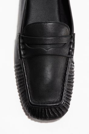 H&M Loafer aus Leder - Schwarz