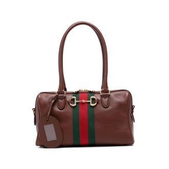 Gucci Medium Horsebit Web Shoulder Bag
