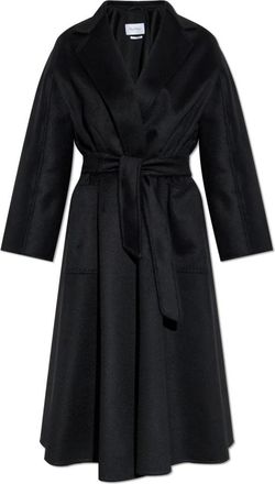 Max Mara Kasjmierjas Ludmilla - Dames - Jas met riem - Zwart - M - Kasjmier - Jassen