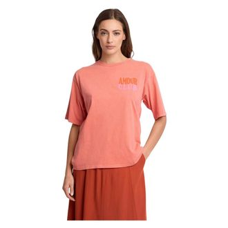 Kocca T-Shirts, female, Orange, Size: XS T-shirt con maxi stampa sul retro