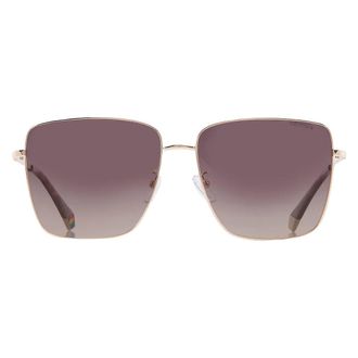 Polaroid Polarized Brown Gradient Square Ladies Sunglasses PLD 6164/G/S 006J/LA 59