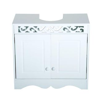 HOMCOM Under Sink Cabinet - MDF-White | TJ Hughes White