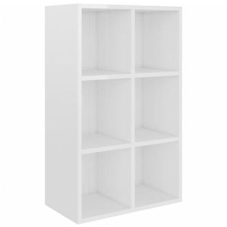 vidaXL Book Cabinet/Sideboard High Gloss White 66x30x98 cm Engineered Wood Vidaxl