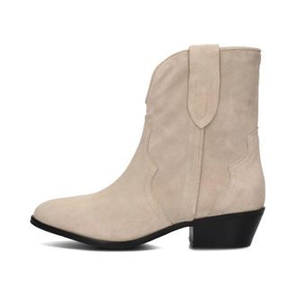 Notre-V Schoenen, Dames, Beige, 38 EU, Leer, Cowboylaarsjes tot de enkel