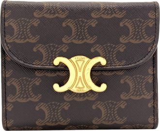 Celine Brown Pvc Wallet (Tri-Fold) (Pre-Owned)
