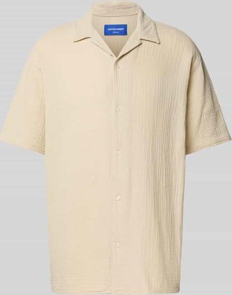 Jack & Jones Jack & Jones Relaxed Fit Freizeithemd mit Umlegekragen in Sand, Gr&ouml;&szlig;e XXL