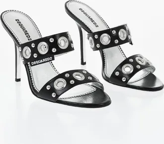 Dsquared2 Leather Mules with Studs 11cm Dsquared2