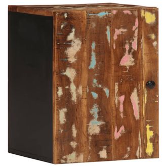vidaXL Armario De Ba&ntilde;o De Pared Madera Maciza Reciclada 38x33x48 Cm Vidaxl