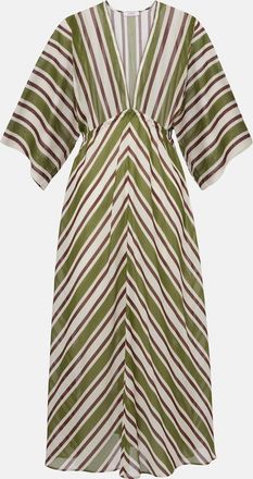 Eres Caftano in voile di cotone a righe