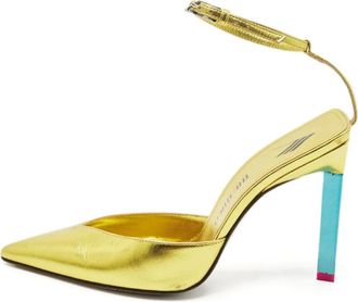 The Attico Pumps met enkelbandje en puntige neus - Goud