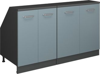 Vicco Conjunto De Armarios Para Techo Inclinado Rion, Gris Azulado, 140 Cm Lote De 2 Carcasas De Armario 60 Cm De Profundidad, Vicco