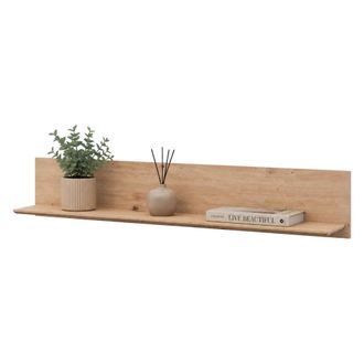 Dmora Estante Lusern, Un Solo Nivel, Tono Estructura Roble Nudos, 128x20x24h Cm Marr&oacute;n Roble Nudos