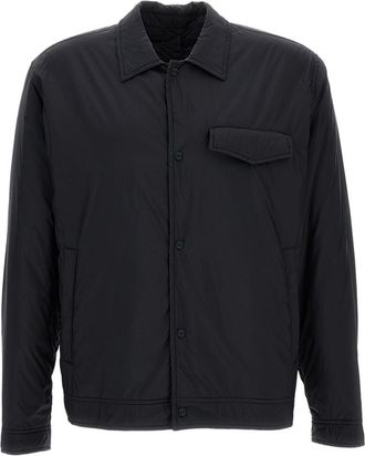 Herno Boxy-Cut Lightweight Overshirt Jacket with Structured Pockets
