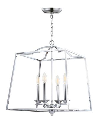 Jonathan Y Designs Jonathan Y Designs 4-Light Gloria Chrome Pendant