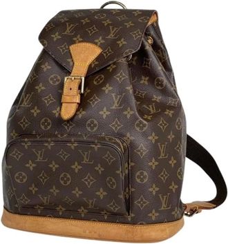 Louis Vuitton Pre-owned Backpacks, female, Brown, Size: ONE SIZE Pre-owned Montsouris GM Backpack