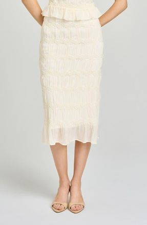 Wayf Kristina Midi Skirt in Cream at Nordstrom, Size X-Small
