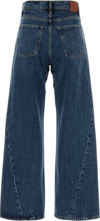 Anine Bing Womens Denim Brie Jeans Cabanablue Exterior: Cotton