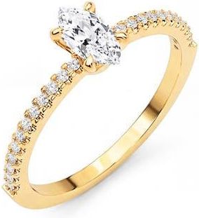 Crislu Marquise Cubic Zirconia Ring in 18 Kt Yellow Gold Clear Cz at Nordstrom, Size 6