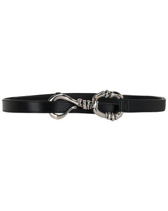 Alexander McQueen Thin Waist Leather Hook Belt