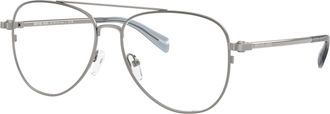 Michael Kors 0mk3089 Double Bridge Silver Metal Sunglasses with Rounded Lenses