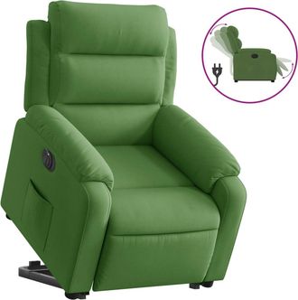 vidaXL Sill&oacute;n El&eacute;ctrico Reclinable Elevable De Terciopelo Verde Claro Vidaxl