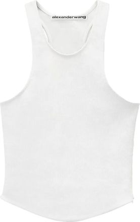 Alexander Wang racer-back tank top - women - Fabric - 4 - White