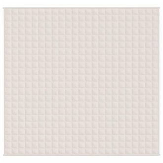Berkfield Home Soft Weighted Blanket Light Cream 220x240 cm King 11 kg Fabric