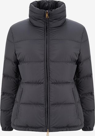Moncler Kurze Steppjacke aus technischem Stoff mit Stehkragen Dourbe