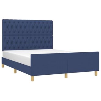 vidaXL Cama Sin Colch&oacute;n Tela Azul 140x190 Cm Vidaxl