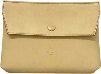 Celine Pre-owned Vintage Leren Clutch - Dames - Vintage Clutch - Beige - ONE Size - Leer - Vintage