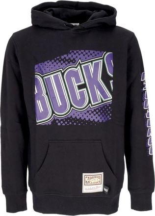 Mitchell & Ness NBA Big Face Hoodie Zwart - Heren - Hoodies - Zwart - XL - Katoen - Hoodies & sweatvesten