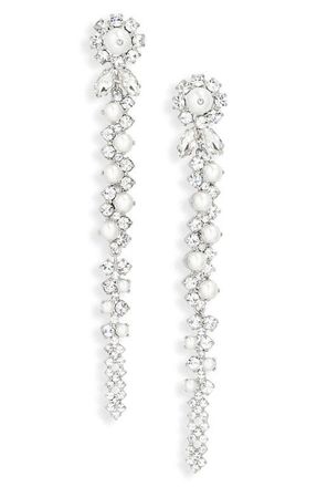 Simone Rocha Drip Drop Earrings in Crystal/Pearl at Nordstrom
