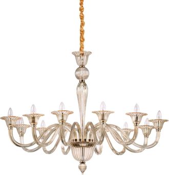 Ideal Lux Ideal Lux Brigitta - L&aacute;mpara Colgante De 12 Luces, &Aacute;mbar, E14