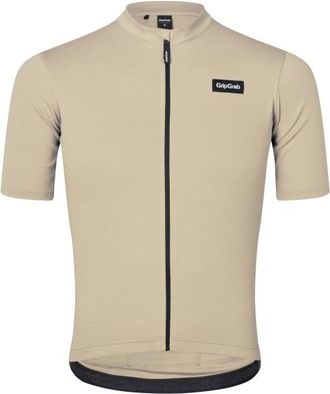 GripGrab EXPLR Merinotech Short Sleeve Jersey Velotrikot f&uuml;r Herren | beige