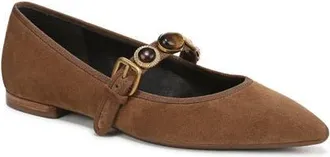 Veronica Beard Selene Charms Pointed Toe Flat in Hazelwood at Nordstrom, Size 6.5