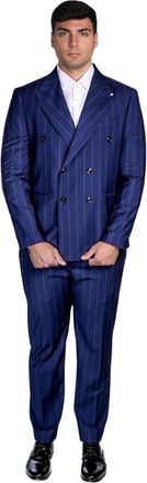 Bharnaba Tanaro Kostuum - Heren - Business pakken - Blauw - 5XL - Polyester - Kostuums