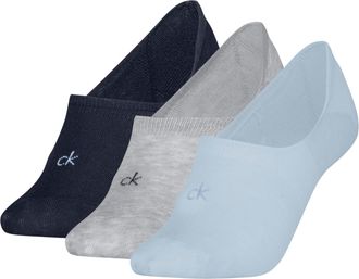Calvin Klein 8719965009202 CK Womens Footie MC 3P, light blue, 35-38