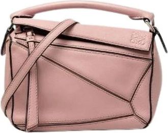 Loewe Pre-owned Puzzle Bag Leather 2way Bag - Dames - Vintage Schoudertas - Roze - ONE Size - Leer - Vintage