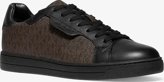 Michael Kors Keating Logo and Leather Sneaker