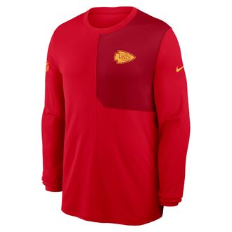 Nike Kansas City Chiefs Sideline Coach Nike Mens Dri-FIT NFL Long-Sleeve Top in Red | 03B10CDS7G-81D