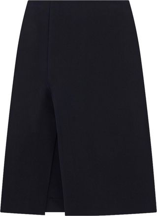 Stella McCartney slit organic cotton skirt - women - Organic Cotton - 40 - Black