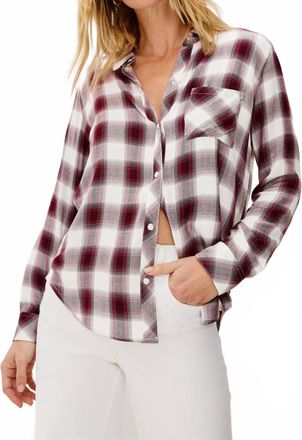 Rails Hunter Plaid Button Down Shirt In Rasberry Wine